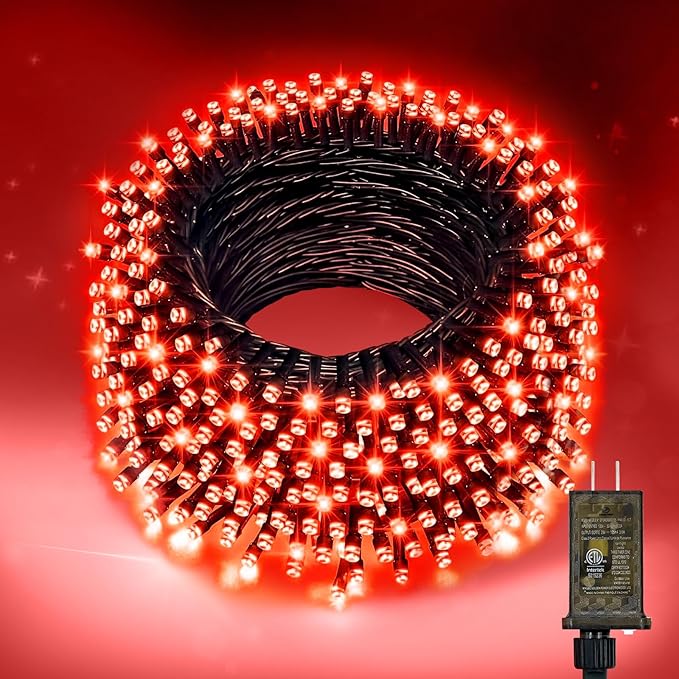Nisocy 200 LED Red String Lights by NISOCYLighting