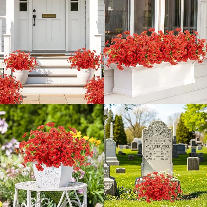 MACTING 24 Bundles Artificial Flowers - Image 2