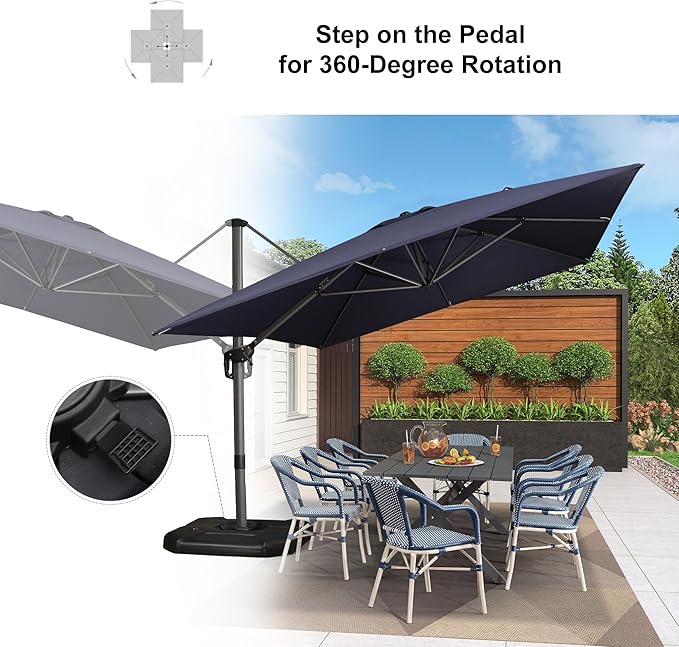 PURPLE LEAF 10'×13' Patio Umbrella - Image 5
