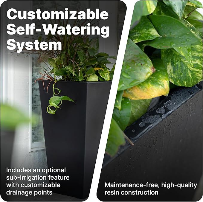 Step2 Tremont Tall Square Tapered Planter, Large Planters - Image 5