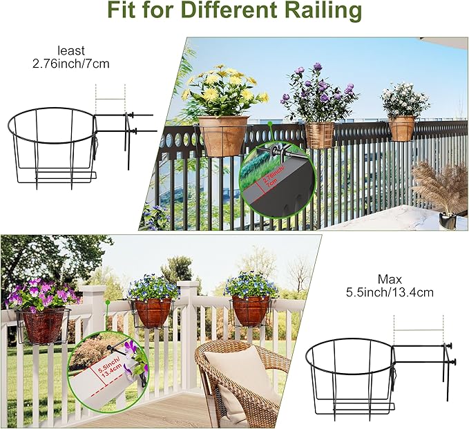 TQVAI 10 Inch Railing Planter - Image 4