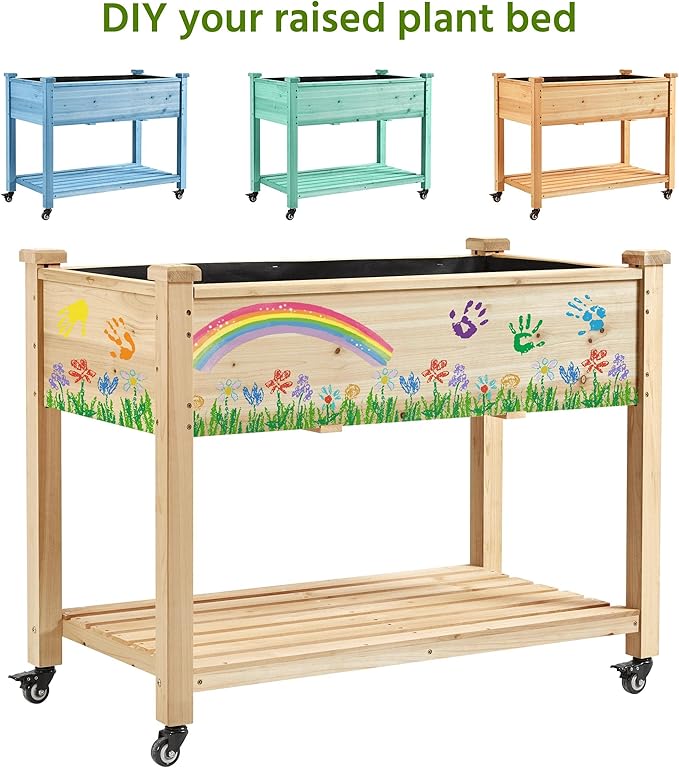 Yaheetech 42x23x33in Wooden Raised Garden Bed - Image 8