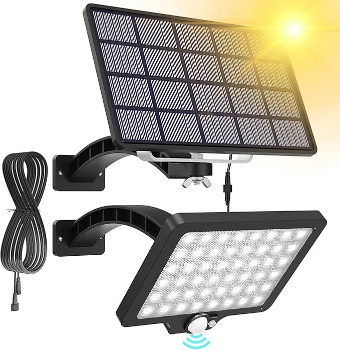 JACKYLED Upgraded Solar Flood Lights Outdoor Motion Sensor, 1000 Lumens Dusk to by JACKYLED