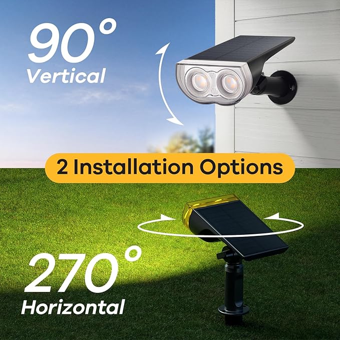 Consciot Christmas Solar Spot Lights Outdoor, IP67 Waterproof 2-in-1 Solar - Image 7