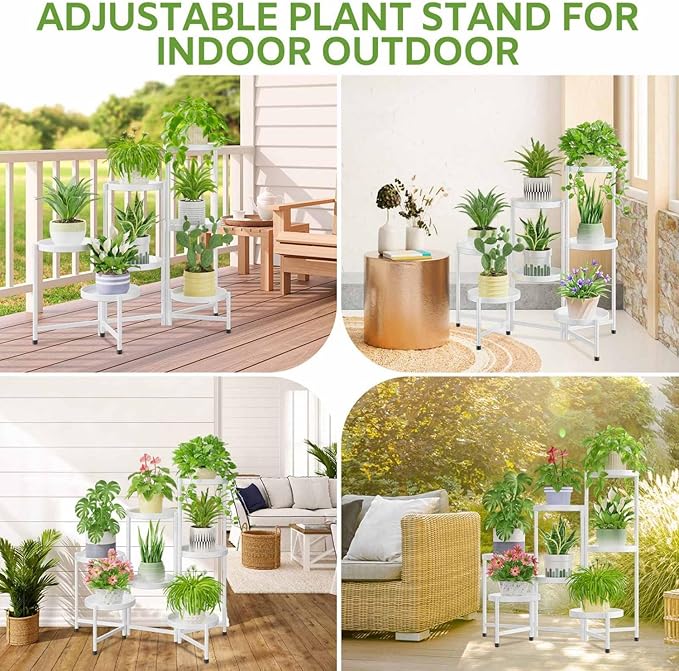 iDavosic.ly 7 Tier Large Plant Stand Indoor, 10 Inch Wide Tall Corner Metal - Image 2