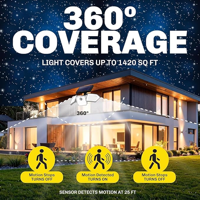 Bionic Flood Light 4 Pk Solar Lights Outdoor Waterproof, Ultra Bright 89 LEDs - Image 4