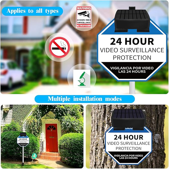 Solar Power Deck LED Light Clip-On Yard Security Sign Spotlight - Image 5