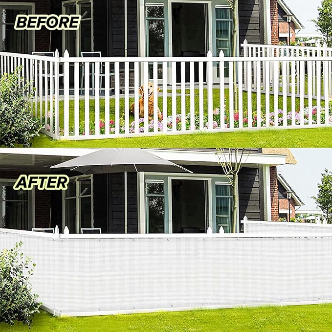 LOVE STORY Balcony Privacy Screen, 2.5'x6' Deck Shield Screen Fence Cover - Image 3