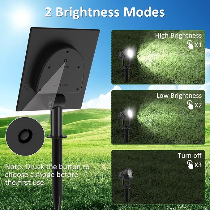 T-SUNUS Christmas Solar Garden Spotlight White Outdoor, 4-in-1 Spot Lights - Image 3