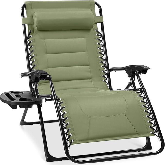 Best Choice Products Oversized Padded Zero Gravity Chair, Folding Outdoor Patio by BestChoiceProducts