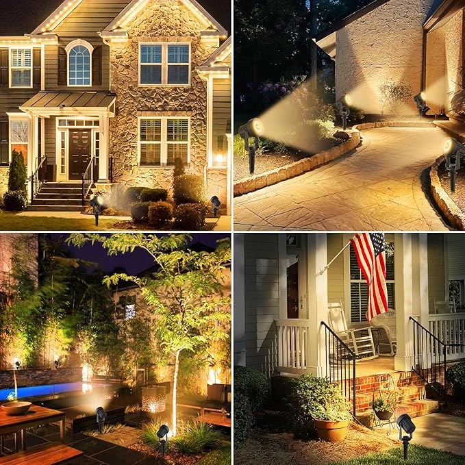 Solar Spotlights Outdoor Waterproof, Warm White Landscape Spotlights, - Image 3