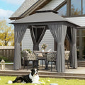 Aoxun Outdoor Gazebo for Patio 8x8, Metal Frame Canopy by Aoxun