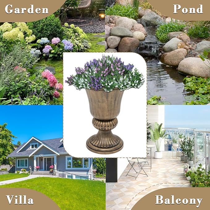 Athena Collection 20''H Garden Plastic Urn Vintage Tall Planter Urn Patio Large - Image 10