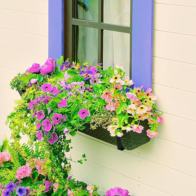 LukLoy Window Planter Box Brackets, 8 Pack Adjustable Heavy Duty Wall Mount - Image 9
