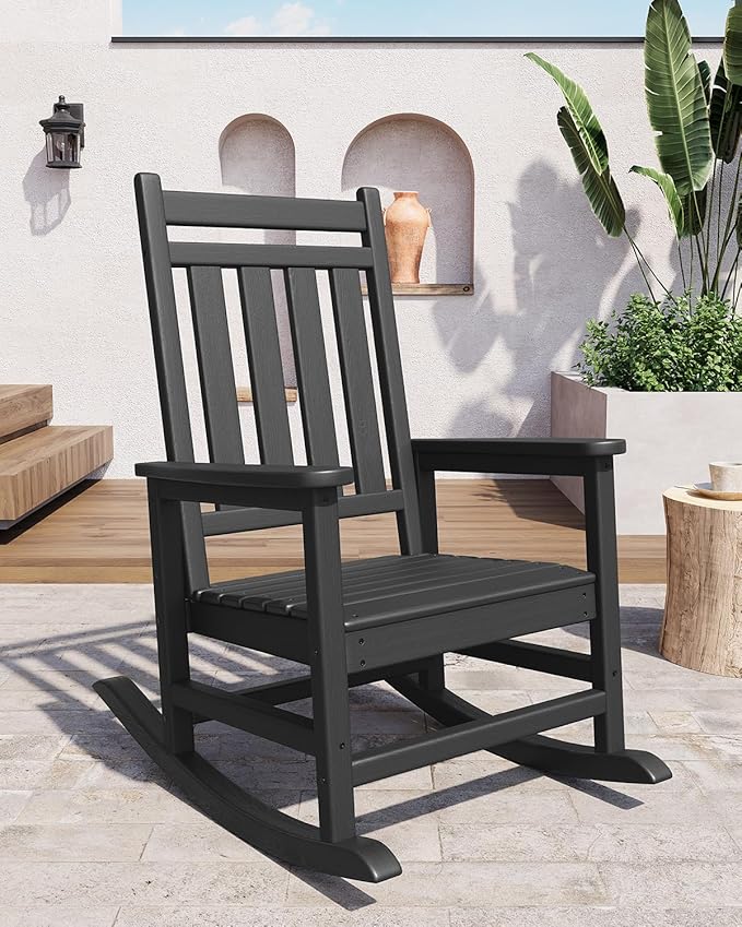 GarveeLife Poly Lumber Rocking Chair Outdoor Set of 4 - Image 7