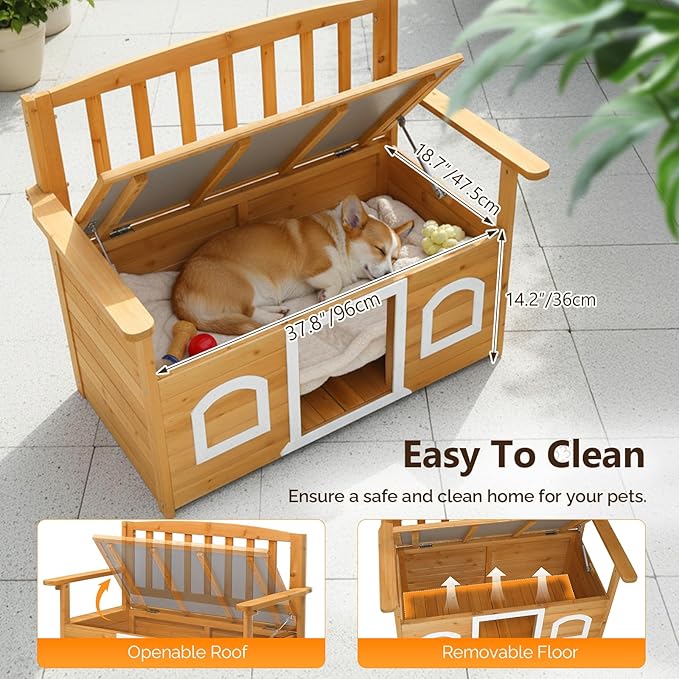 VINGLI Outdoor Storage Bench - Image 4