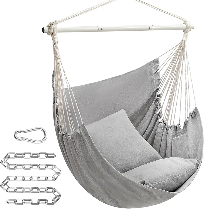 SONGMICS Hammock Chair, Load Capacity 500 lb, Hanging Chair - Image 2