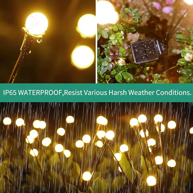 Solar Lights Outdoor Waterproof, 8 Packs 64LED, Solar Garden Lights, Garden - Image 4