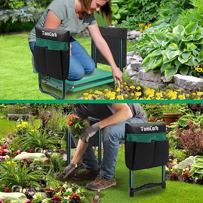 TomCare Garden Kneeler and Seat 10.64” Wider Larger Soft Kneeling Pad Garden - Image 7