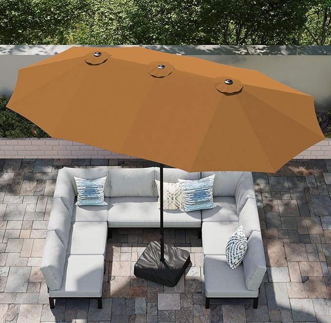 PHI VILLA 15ft Large Patio Umbrellas by PHIVILLAThepioneerofcomfortablehouseholdsupplies