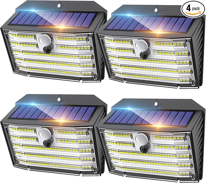 CLAONER Solar Lights Outdoor, Wireless Motion Sensor Lights, IP65 Waterproof by Claoner