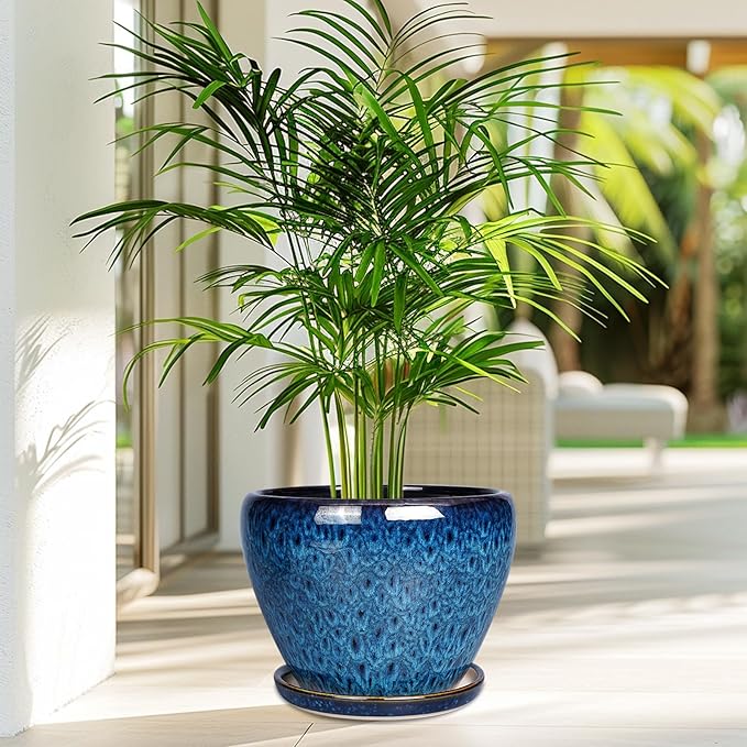 10 Inch Ceramic Planter Pot, Ceramic Plant Pot - Image 7