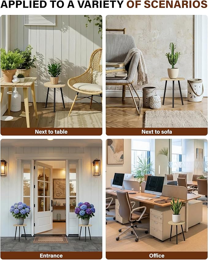Plant Stand Indoor 14'': Indoor Plant Stand 2 Pack Metal Plant Table - Image 8