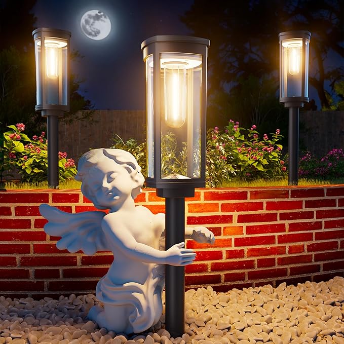 Solar Pathway Lights Outdoor Warm White 8-Pack Waterproof IP65, Auto On/Off by Professionalproductionofsolarlightsoutdoor%EF%BC%9A%EF%BC%89