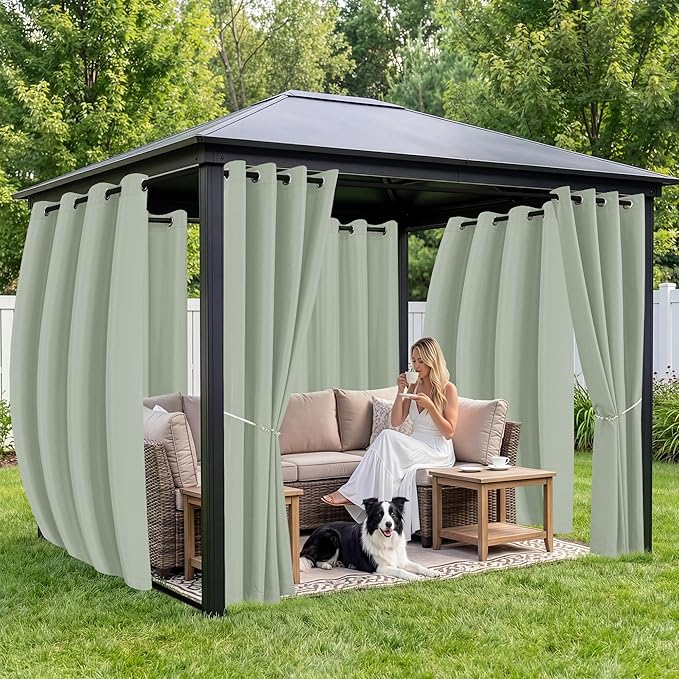 Outdoor Curtains for Patio Waterproof 6 Panels - Image 4