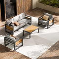 ZANDOR Aluminum Outdoor Patio Furniture Set, 4-Piece Metal Modern Outside by ZANDOR%7CCraftingYourOutdoorElegance