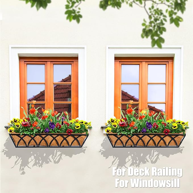 24in 4pcs Planter Box with Coco Liner, Rust-Resistant Metal Frame, Drainage Hole - Image 7
