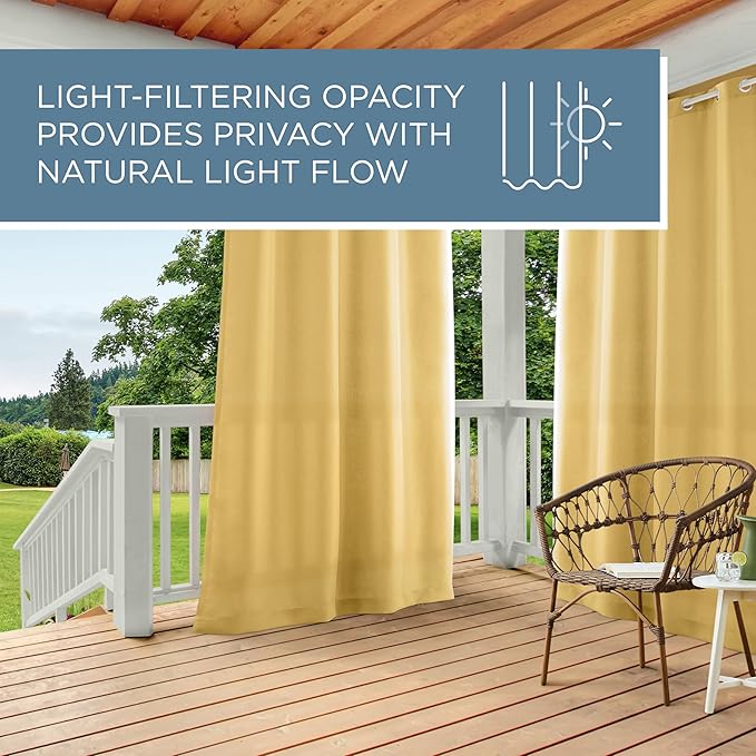 TOWN & COUNTRY BASICS Cabana Solid Heavyweight Indoor Outdoor Curtains - Image 9