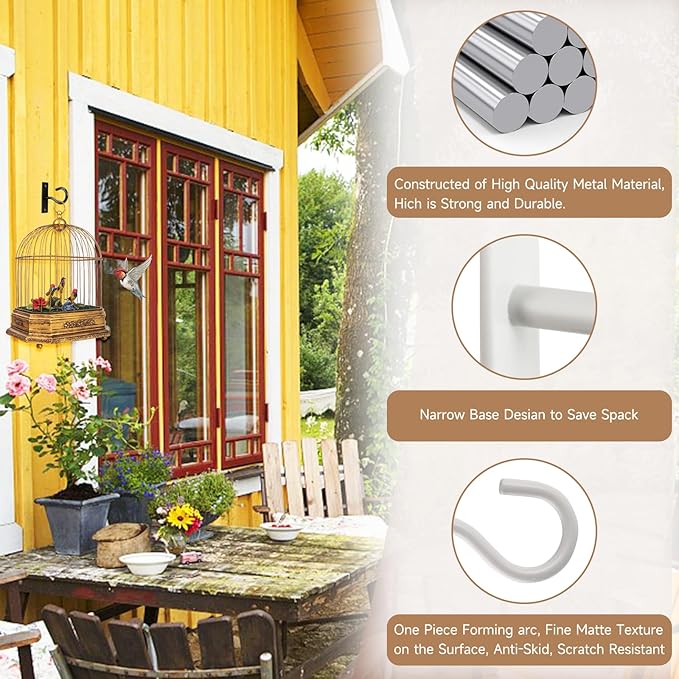 4Pack 2.5Inch Ceiling Hooks for Hanging Plant, Hanger for Indoor and Outdoor - Image 3