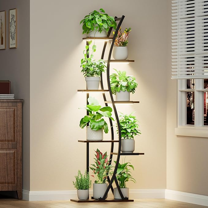 62“ Plant Stand Indoor with Grow Lights by MJOMKN