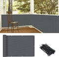 LOVE STORY 3'x6' Dark Grey Balcony Screen Privacy Fence Cover UV Protection by LOVESTORY