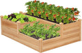 VIVOSUN 3-Tier 3-Grid Wooden Raised Garden Bed, 42.5 x 34.5 x 15 Inches by VIVOSUN