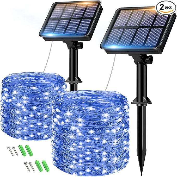 2 Pack Solar String Lights for Outside by btfarmdecorativelighting