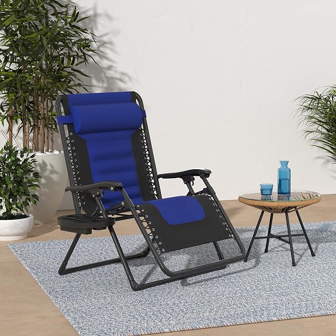 Best Choice Products Oversized Padded Zero Gravity Chair, Folding Outdoor Patio - Image 2