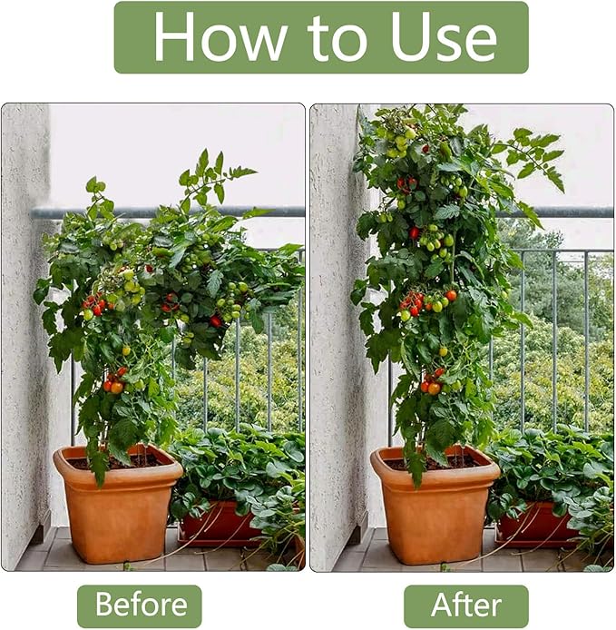 Garden Plant Stakes 36 Inch 3Ft Steel Plant Stick Support, 25 Pack Tomato Stakes - Image 5