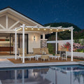 PURPLE LEAF 10' x 13' Outdoor Aluminum Pergola White Heavy-Duty Retractable by Unknown