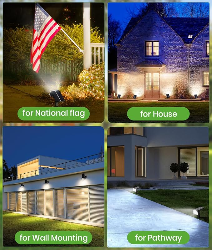 Bright Solar Spot Lights Outdoor 4 Pack, Solar Lights Outdoor Waterproof IP67 - Image 7