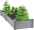 Yaheetech 8×2ft Wooden Horticulture Raised Garden Bed Divisible Elevated by Yaheetech