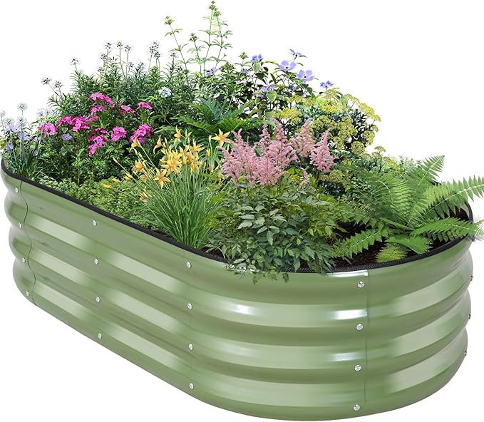 Galvanized Raised Garden Bed Outdoor by BIRDSINYARD