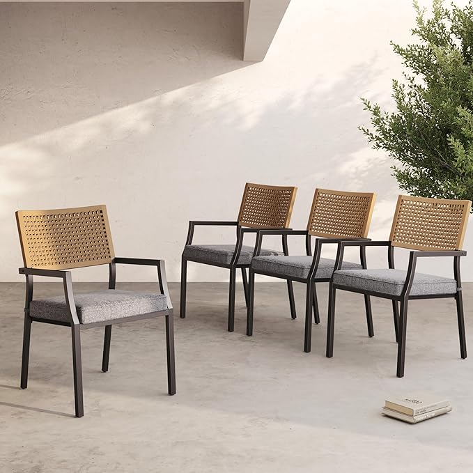 Grand patio Outdoor Dining Chair Set of 4, 4 Pieces Patio Dining Chairs - Image 9