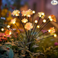 Solar Garden Lights, Warm White LED Swaying Solar Flowers Light by PEVOROS