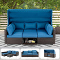 HOMREST 6 Pieces Patio Furniture Sets, Rattan Daybed by HOMREST