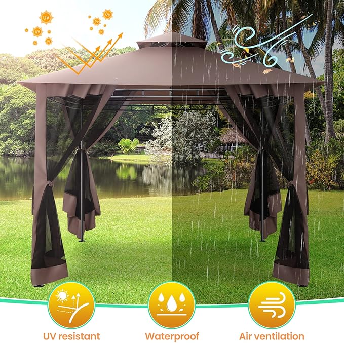 COBIZI Gazebo 10x10 Heavy Duty Gazebos - Image 4