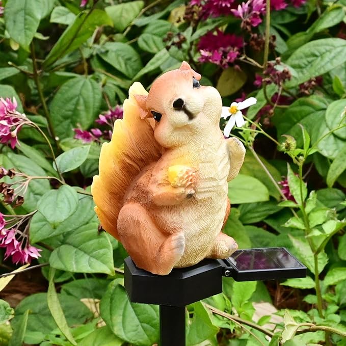 Squirrel Garden Decor Solar Lights Outdoor Decoration Pathway Stakes Decorative - Image 2