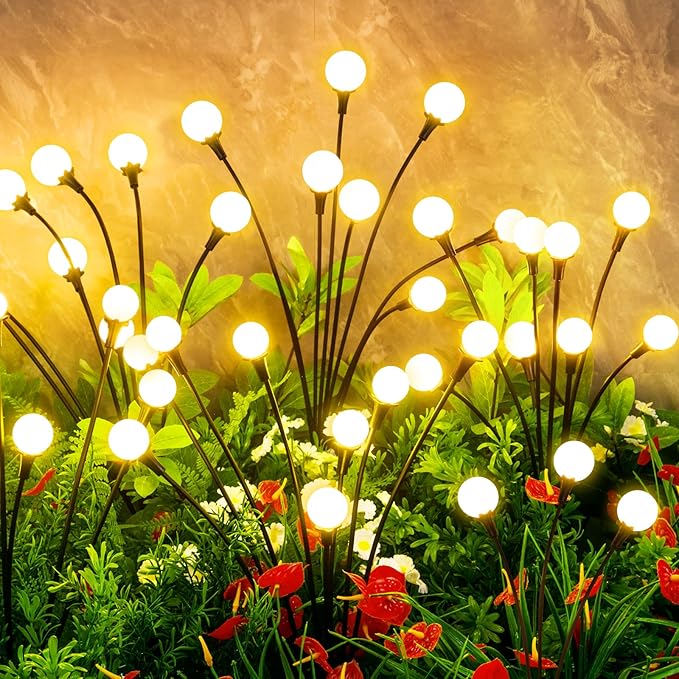 Solar Lights Outdoor Waterproof, 6 Packs 48LED, Garden Decor, Patio Decor by Unknown