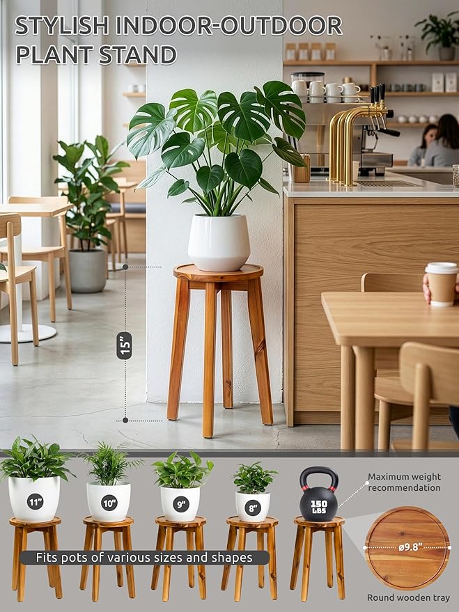 Demigo 15-Inch Tall Plant Stand - Image 2